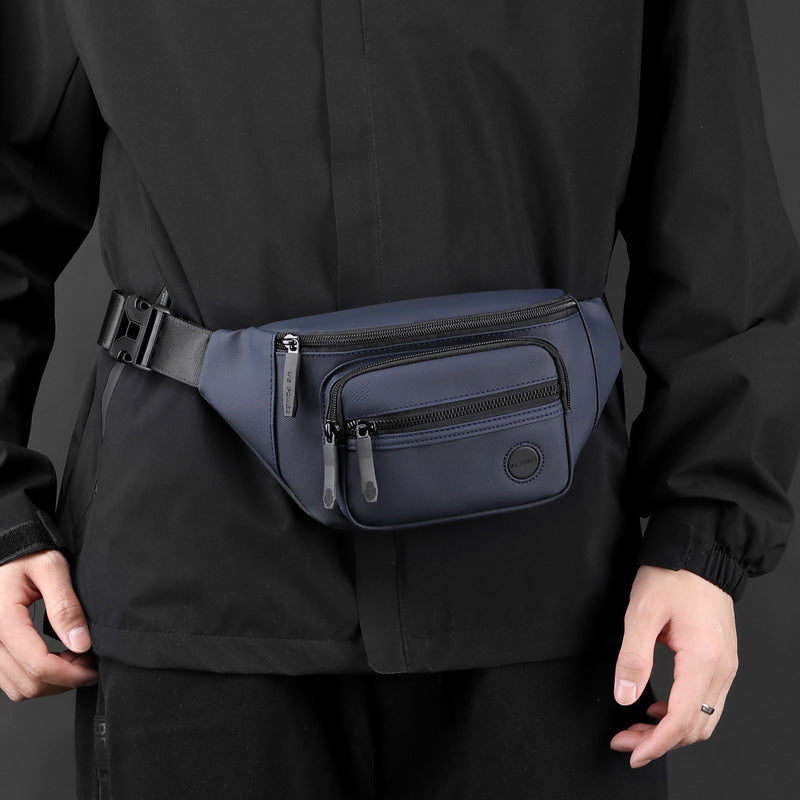 Fashion Man Waist Bag Fanny Pack Waterproof Chest Pack Outdoor Sports Crossbody Bag Casual Travel Male Belt Bag Hip Waist Packs