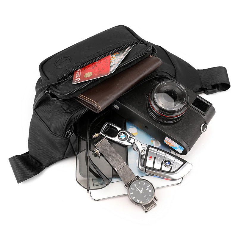 Fashion Man Waist Bag Fanny Pack Waterproof Chest Pack Outdoor Sports Crossbody Bag Casual Travel Male Belt Bag Hip Waist Packs