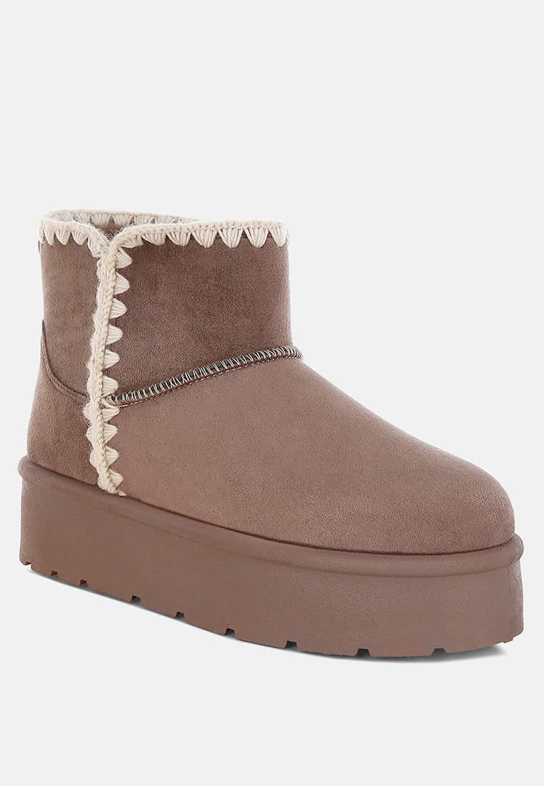 Rochas Scalloped Detail Snow Boots