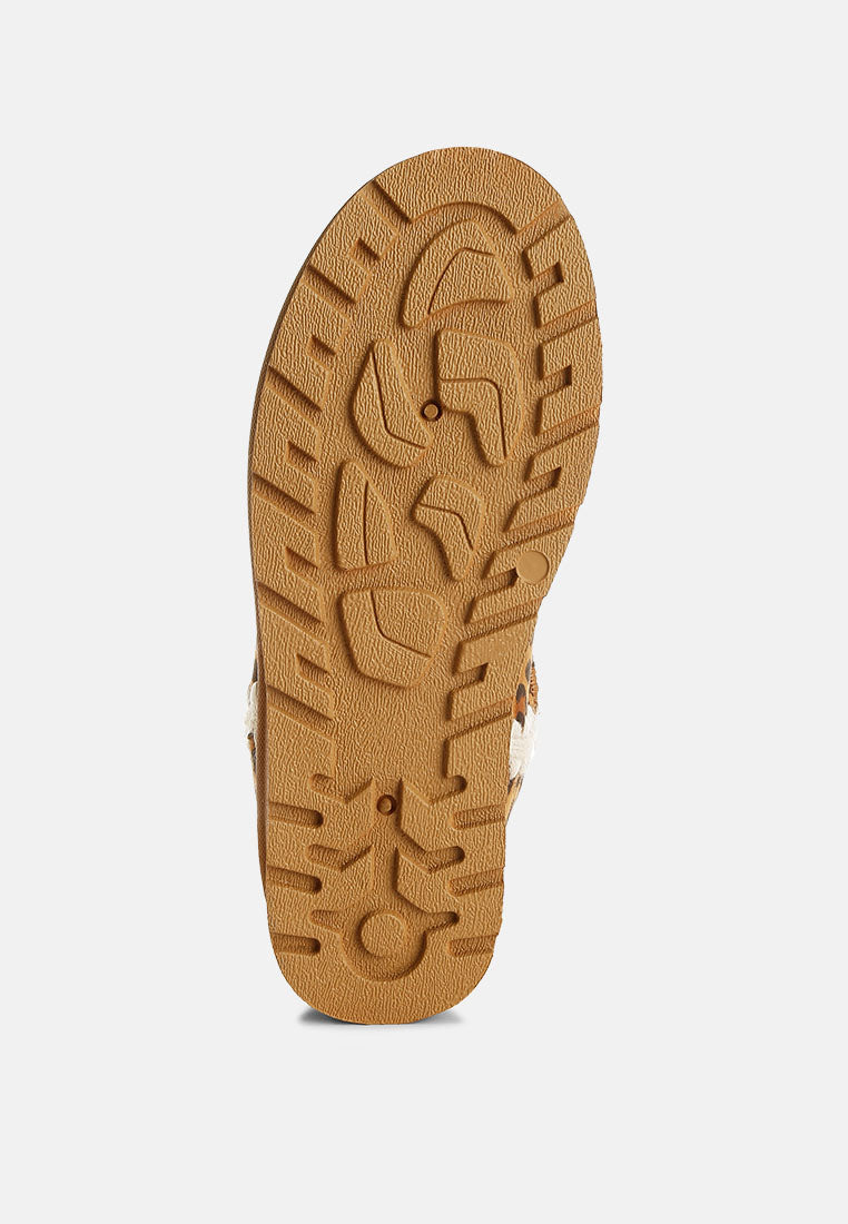 Rochas Leopard Print Snow Boots