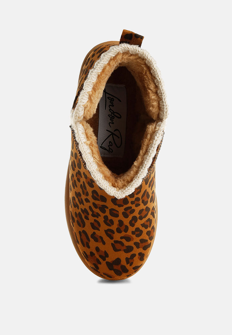 Rochas Leopard Print Snow Boots