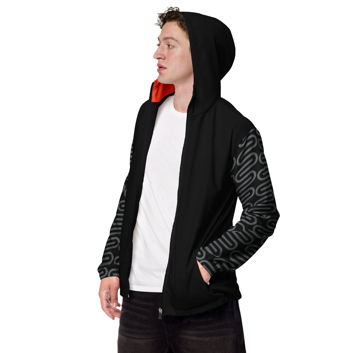 Logo Pattern Windbreaker